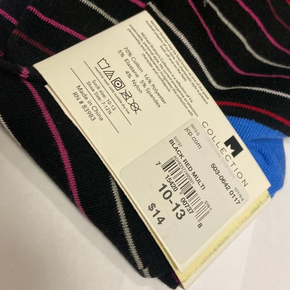 NWT Socks for men by Michael Strahan-Luxury Size 10-13